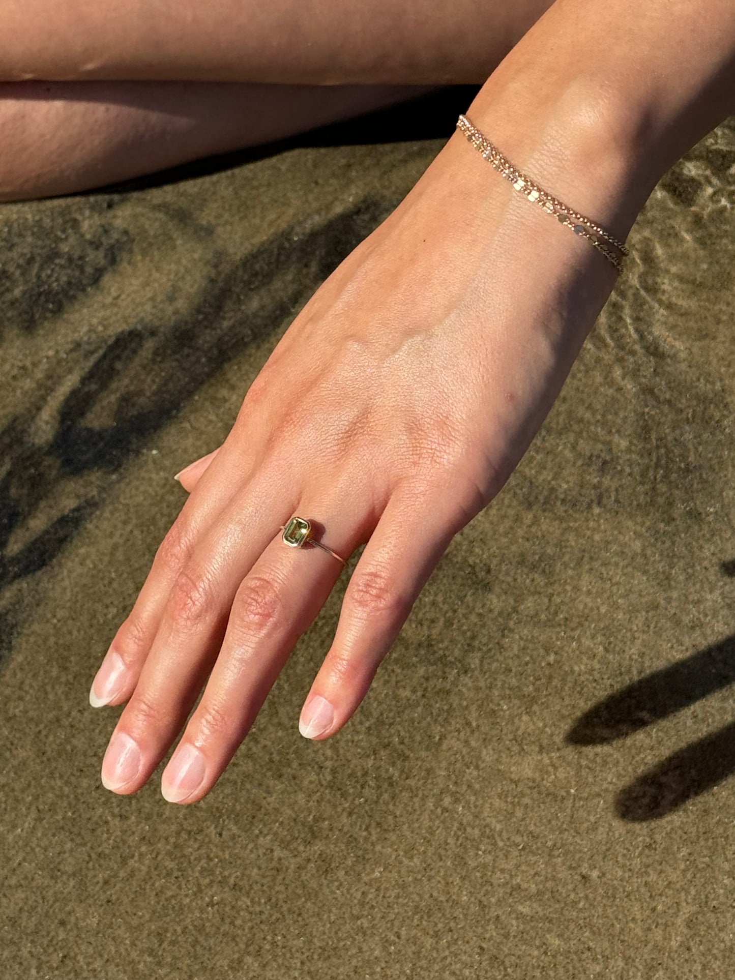 Peridot Bezel-Set Ring